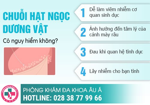 Hạt ngọc quy đầu có nguy hiểm không?