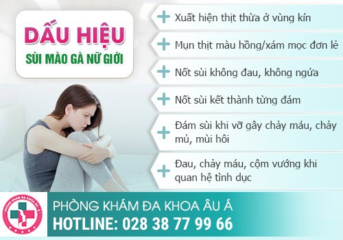 Các dấu hiệu bị sùi mào gà ở nữ